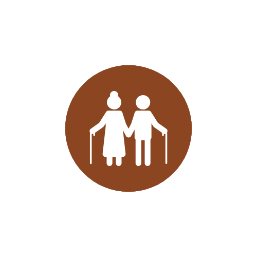 Icône représentant des personnes âgées, ostéopathie seniors